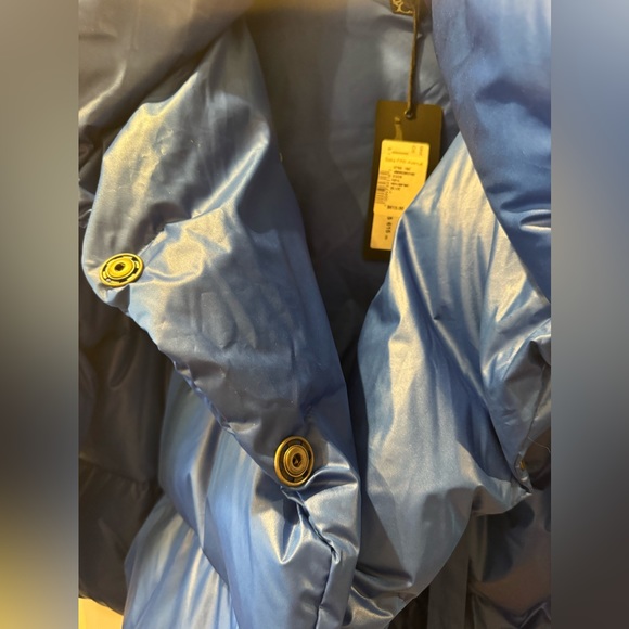 Bacon Pillow Collar asymmetrical puffer jacket Royal Blue L New with Tags - Picture 3 of 12